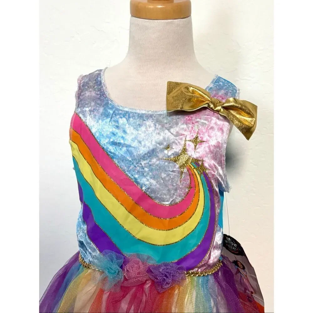 NEW Hyde & Eek Boutique Girls 4T/5T Rainbow Fairy Unicorn Costume